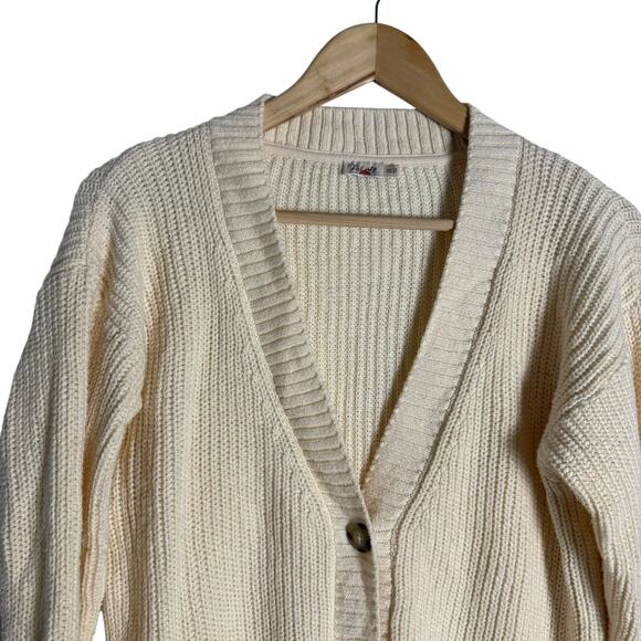 Faherty Cuddle V-Neck Button Front Cream Knit Cardigan Sweater Size XS - Picture 4 of 11